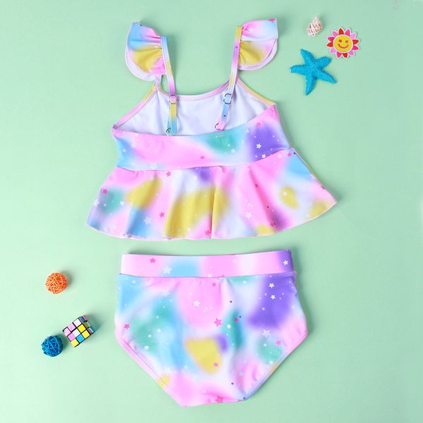 

split unicorn 2021 new print panties girls' children's swimsuit bikini, White;black