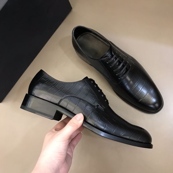 

2021 new men business dress shoes imported first layer cowhide lacing casual luxury comfortable wear resistant leather fashion versatile fal, Black