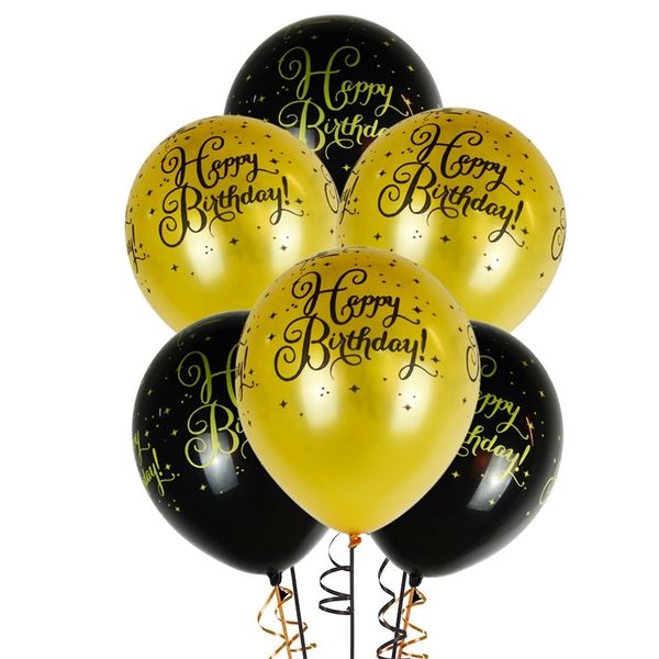 

12 inch english happy latex on-site arrangement of balloon party supplies