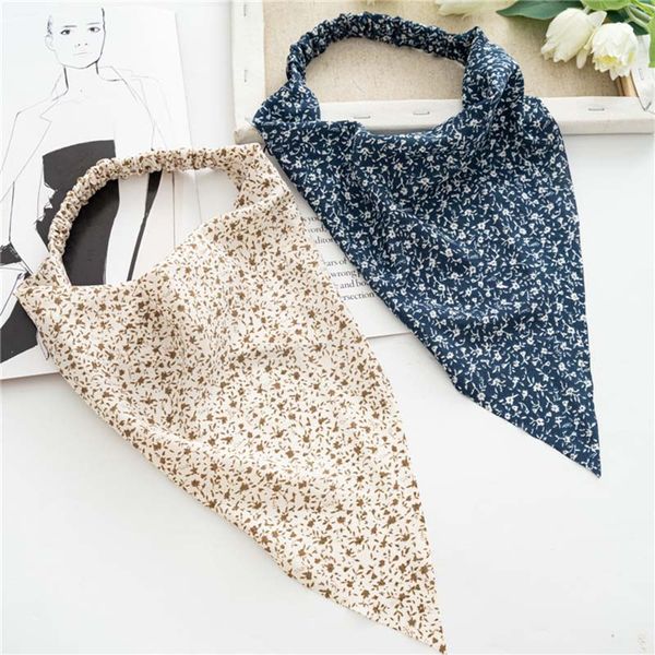 

summer printting women bandanas floral triangle hair scarf hairbands scrunchies girls headbands fashion hair accessories turban, Silver