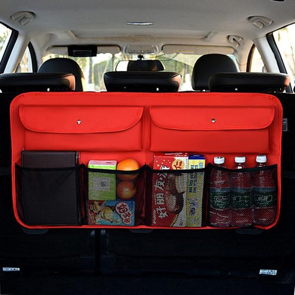 

car organizer mesh rear seat back storage bag tidying interior accessories supplies store snacks prevent hunger a must for foodie