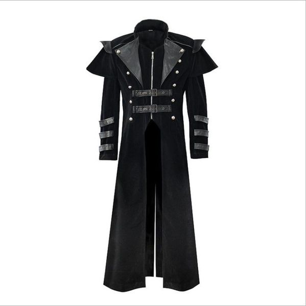 

women's trench coats waistcoat po pu stage belt buckle, Tan;black
