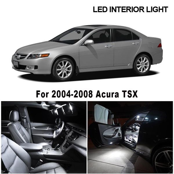 

emergency lights 10pcs white canbus led interior map dome reading light bulbs kit for tsx 2004 2005 2006 2007 2008 license plate lamp