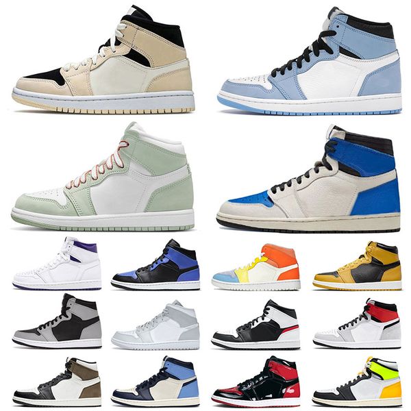 

2021 arrival jumpman 1 1s basketball shoes mens womens university blue designer ts x fragment high dark mocha mid pink unc grey twist sports