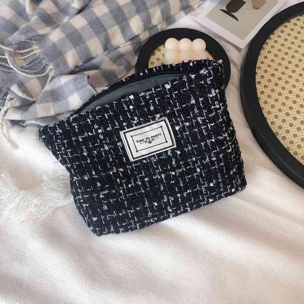 

large women cosmetic bag canvas waterproof zipper make up bag travel washing makeup organizer beauty case