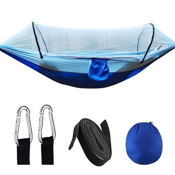 

sleeping bags automatic simple light and quick opening mosquito net hammock outdoor camping pole rollover prevention