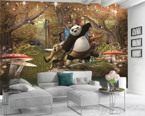 

modern mural 3d wallpaper cartoon animals in the dream forest living room bedroom wallcovering hd wallpapers