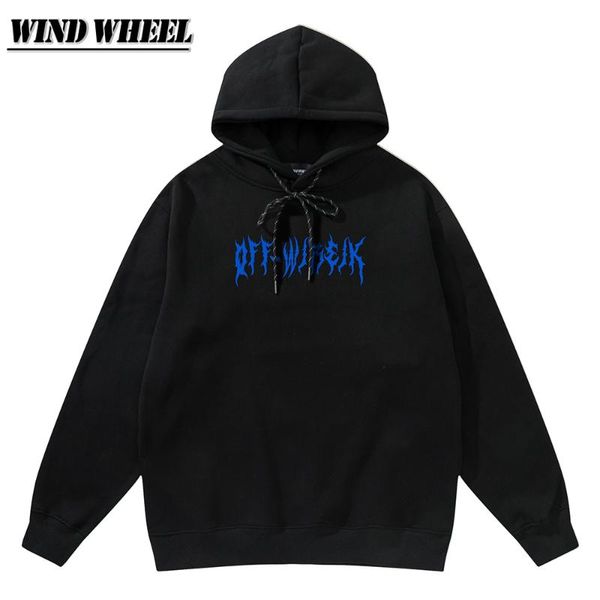 

men's hoodies & sweatshirts hip hop oversized hoodie fashion men velvet sweatshirt letter graphic print streetwear harajuku cotton 2021, Black