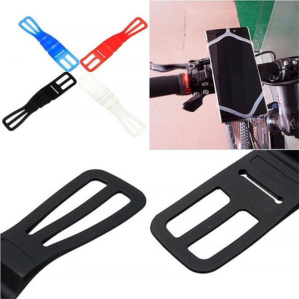

2pcs handlebar silicone strap bike front light holder phone fixing elastic tie rope cycle bicicleta torch bandages lights