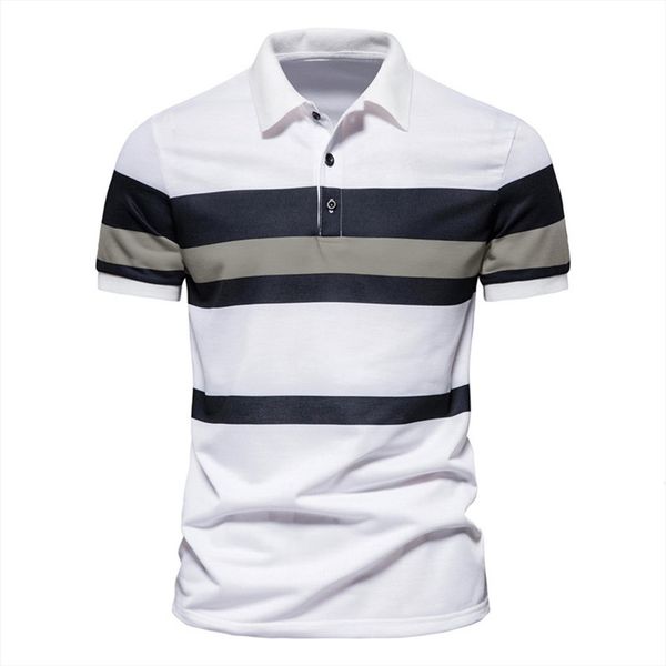 

man shirt striped print mens polos casual cotton short sleeve quantity summer shirts camisas de hombre, White;black