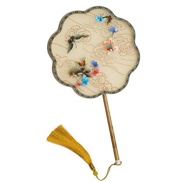 

other home decor suzhou embroidery fan handmade circular chinese ancient style double-sided embroider