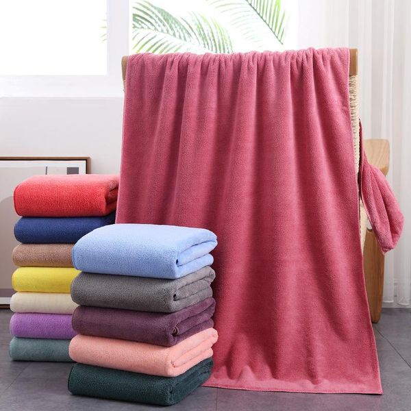 

towel fiber coral plush thickened bath fast drying hair beach 70 * 140