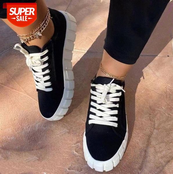 

european and american large size 43 flat-soled shoes women's thick-soled casual sports #iz4j