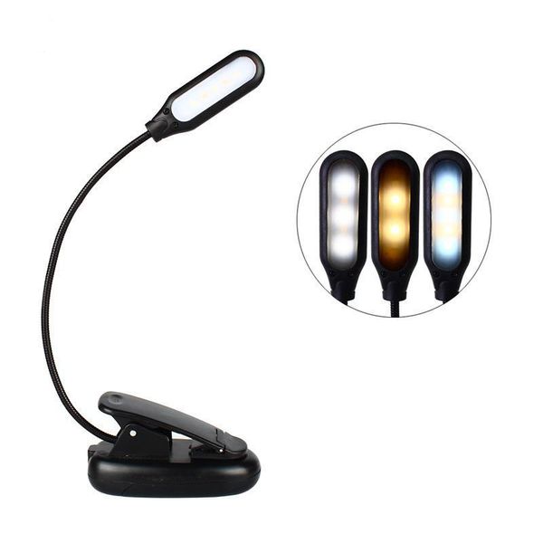 

book lights 5leds charging eye care table lamp with clip for bedside reading