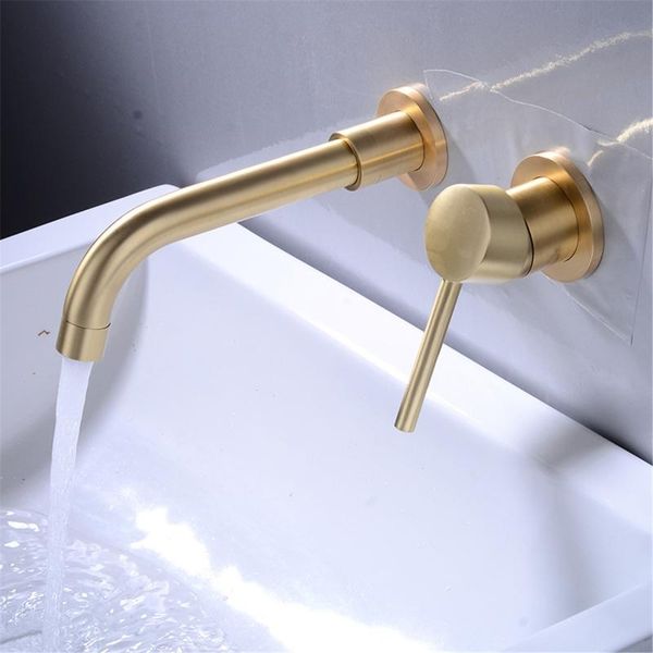 

modern wall-mount mixer tap bathroom sink faucet swivel wall spout bath faucets