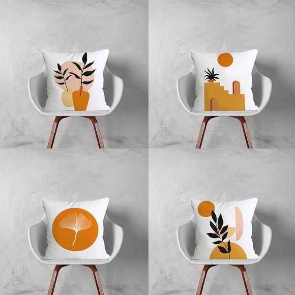 

pillow case geometric plant pattern custom throw covers nordic decoration home cushion 45cm*45cm cover w9l4