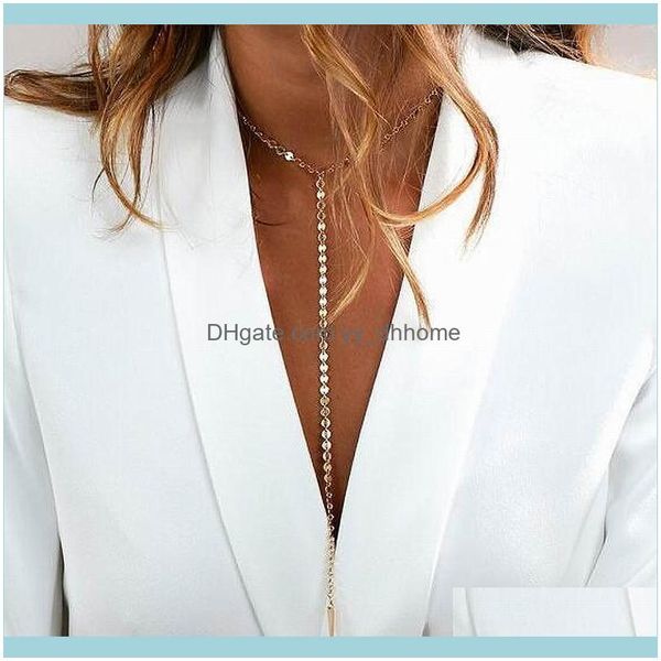 

necklaces & pendants jewelryboho lariat necklace long y shape cone pendant sequins beads wrap coin choker for women jewelry chokers drop del, Golden;silver