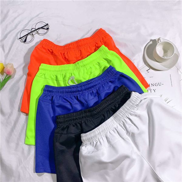 

men's shorts men's solid color shorts in summer, White;black