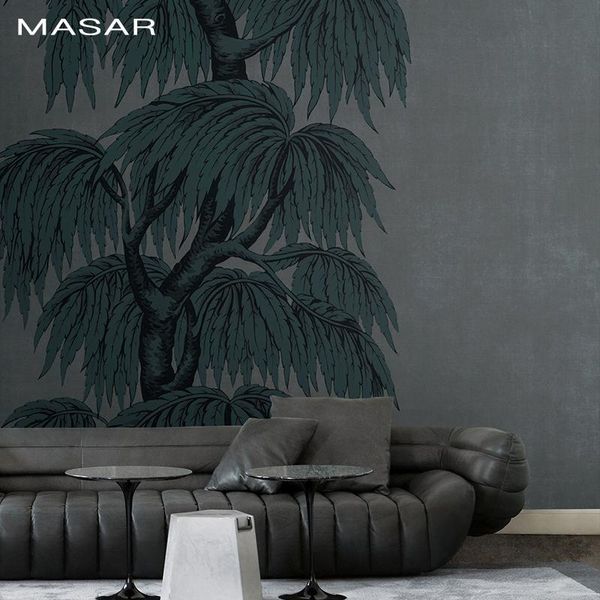 

wallpapers masar modern minimalist tree custom mural hand-painted art background wall paper villa high-rise wallpaper lush