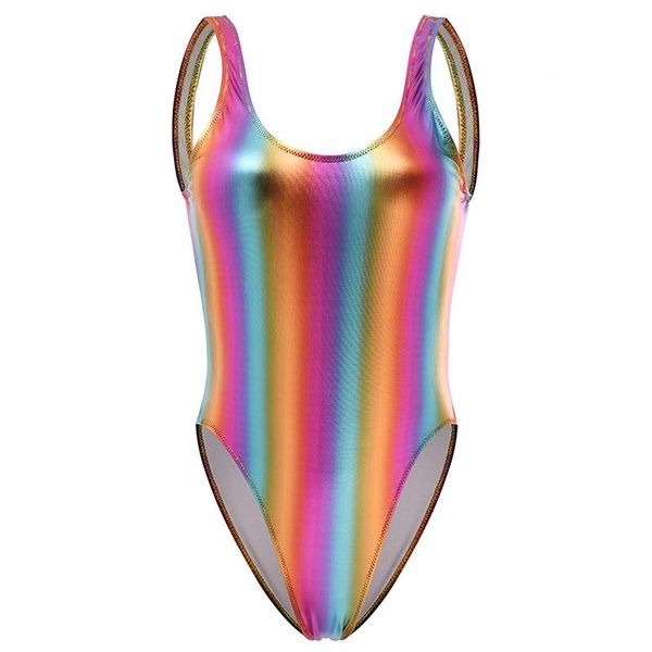 

gradient swimwear women one piece swimsuit female bodysuits stamping gold monokini striped beachwear one-piece suits