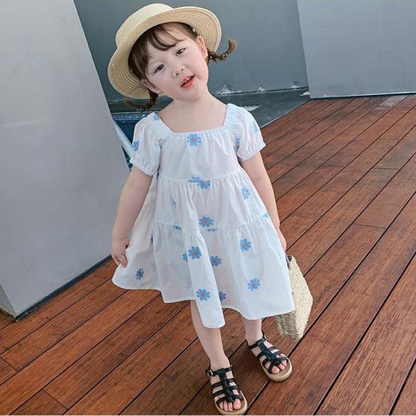 

girl's dresses mihkalev children summer clothes 2021 cute baby girl cotton ruffles party dress 2-7y kids for girls dance clothing, Red;yellow