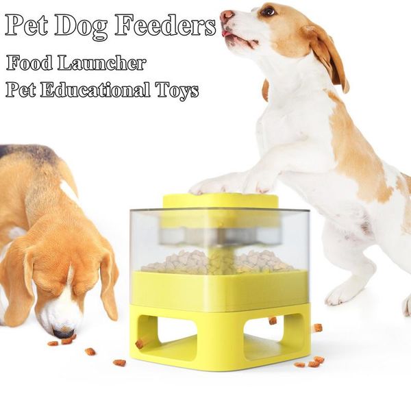 

dog bowls & feeders pet launcher educational toys non-electric equipment fun interactive feeding catapult for cats/dogs