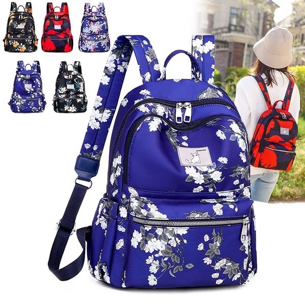 

2021 new backpack outdoor men's and women's travel backpack ethnic style printed junior high school student schoolbag
