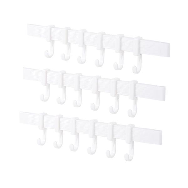 

3pcs wall self adhesive hook towel rack bathroom kitchen hanging hooks & rails