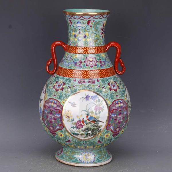 

vases antique chinese colour enamel ceramic vase home decoration porcelain flower