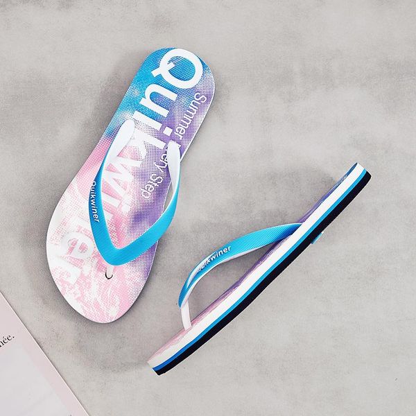 

summer women slippers pink blue flip flops sandals beach shoes for girls lightweight luxury designer, Black