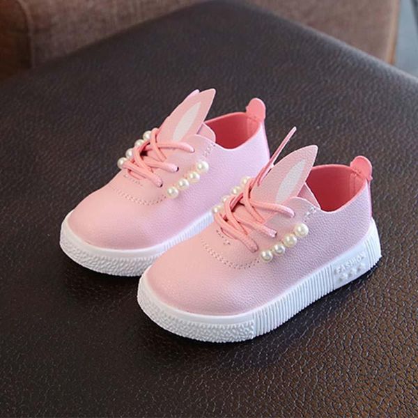 

sneakers 2021 kids girls shoes toddlers baby ear princess for dress, Black;red