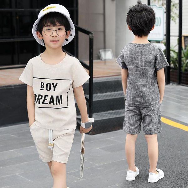 

clothing sets short sleeve spring summer boys suitsÂ t-shirt + shorts 2pcs/set kids jacket teenager casual sport cottonÂ tracksuit high, White