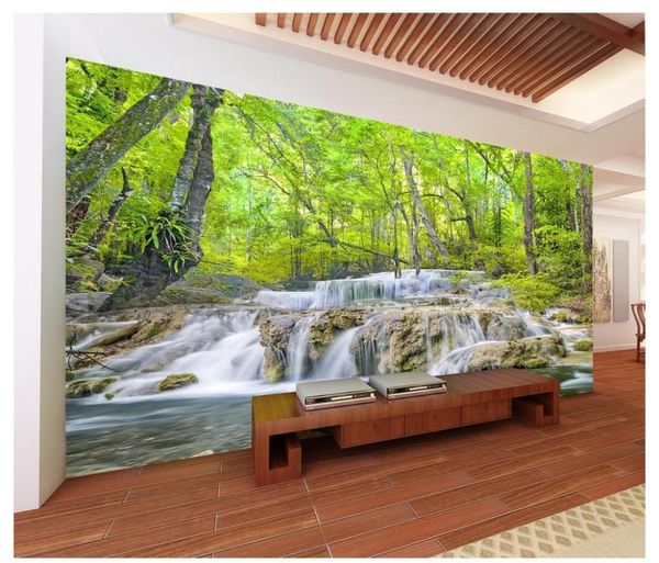 

wallpapers po wallpaper 3d wall murals custom mountain stream natural scenery mural hd tv background paper home decor