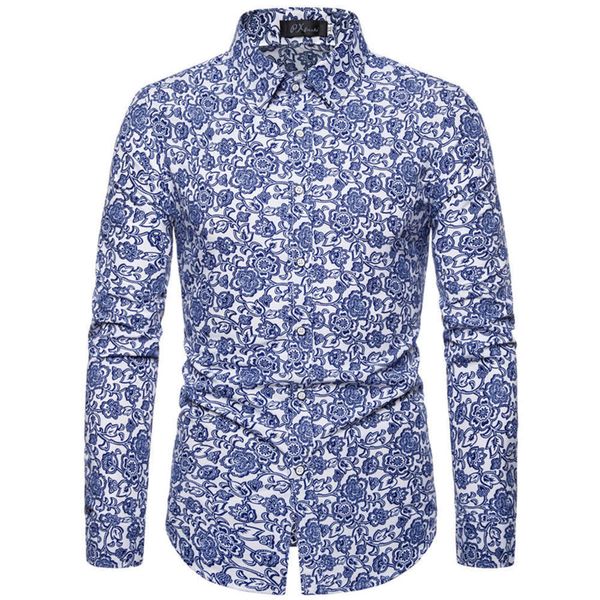 

men's casual shirts shirt men's printed long sleeve ml04 qouv, White;black