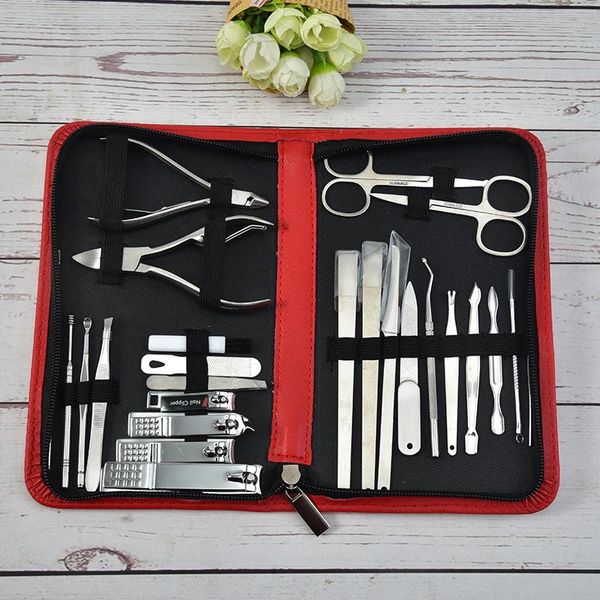 

nail art kits 25 pieces manicure tools clipper set household stainless steel ear spoon cutter tool pedicure scissors