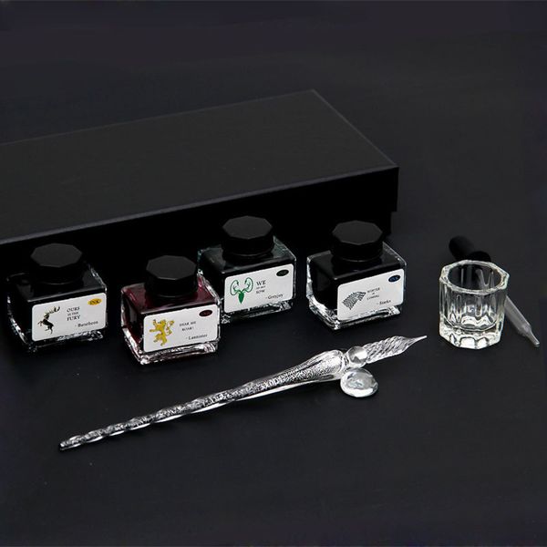 

the pen glass suit handmade star feather ink student crystal gift box glass dip pen