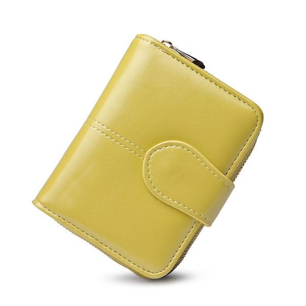 

wallets ladies zipper coin purse short small wallet cute student large capacity two-fold bag, Red;black
