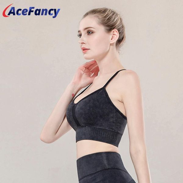 

gym clothing acefancy women push up sport bra seamless yoga comfortable sports stretchy fitness 8804, White;black