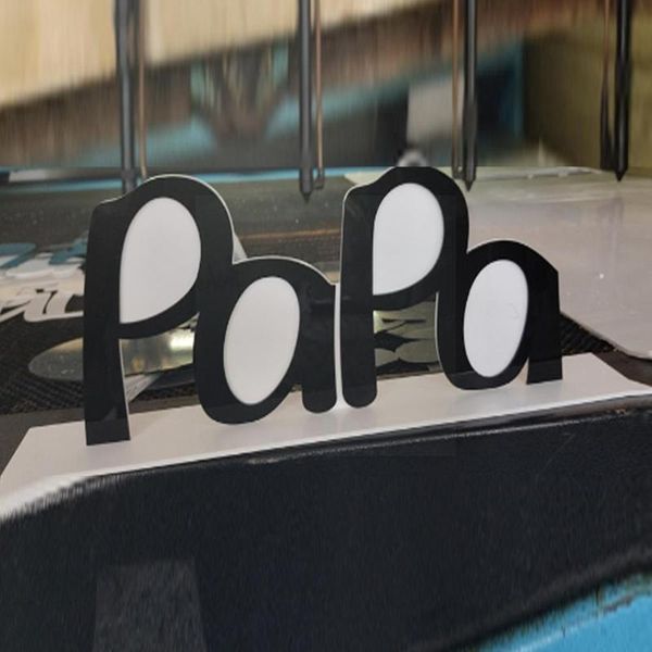 

frames 1pc creative multiple colors po board sublimation tool plank papa wooden acrylic print letter frame dad decoration x4i4
