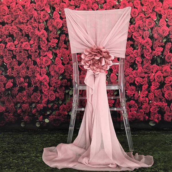 

piece dusty pink chair sash for wedding decoration sashes
