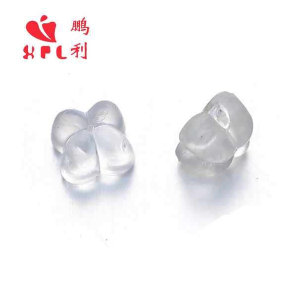 

clover transparent silica gel plug plum shaped force fashion earrings earplug, Black