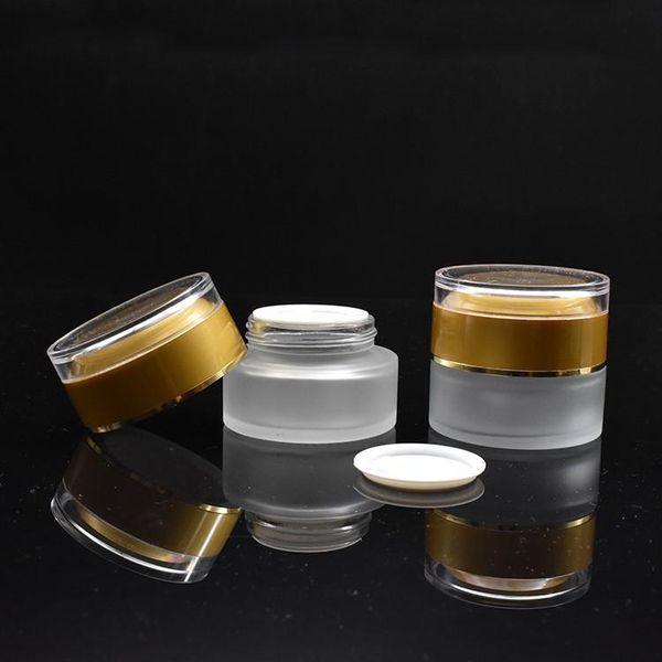 

storage bottles & jars wholesale printing empty cosmeticos frosted glass jar with screw plastic lid for cream butter eye face containers in
