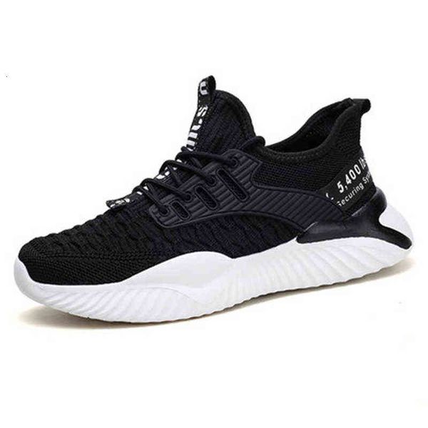 

2021 autumn men's shoes student casual sports flying woven running fashion korean trendy, Black