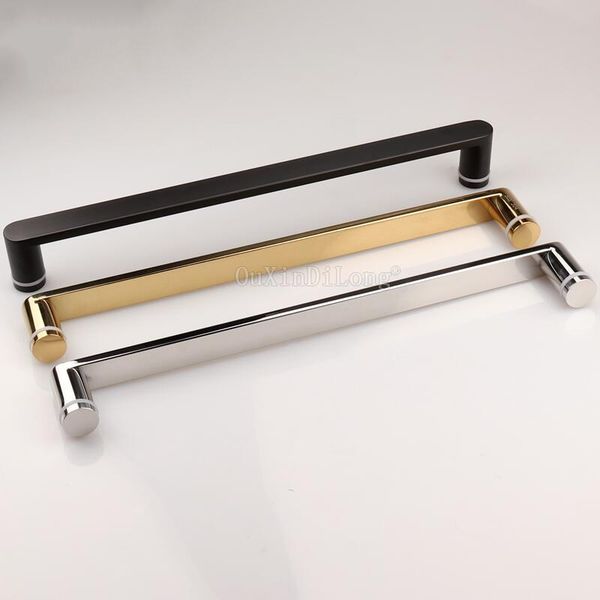 

gold/dumb black c:c 440mm stainless steel shower room glass door handles push / pull towel bar gf138 & pulls