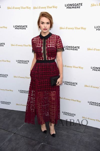 

lace red blue new arrival fashion summer runway hollow out dress women dresses short sleeve casual long party, Black;gray