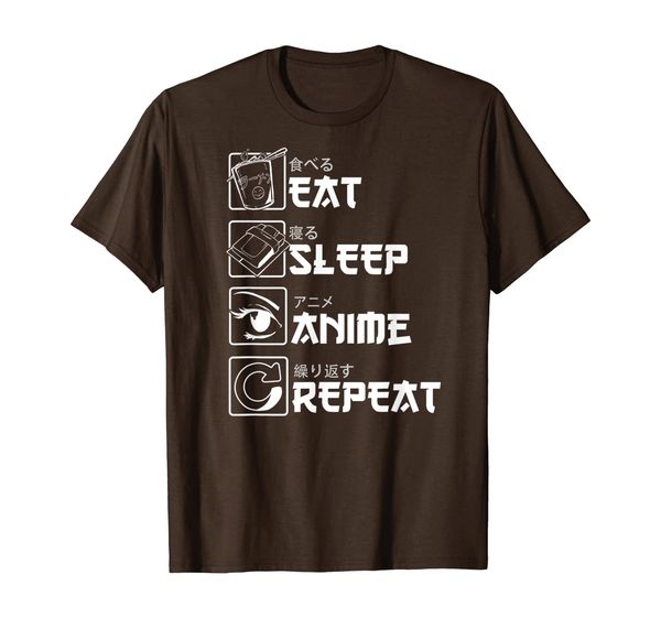 

EAT SLEEP ANIME katakana REPEAT Fun Otaku Meme Gift T-Shirt, Mainly pictures