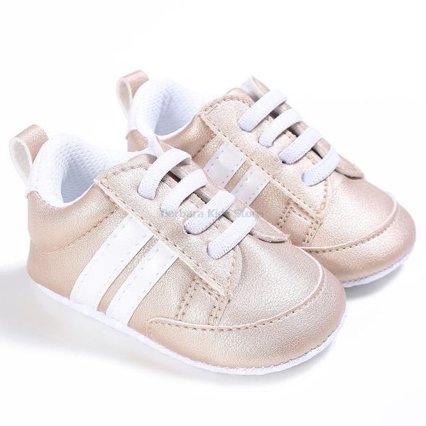 

first walkers 0-18 months baby shoes born pink sneaker girls two striped kids toddlers lace up leather soft soles sneakers