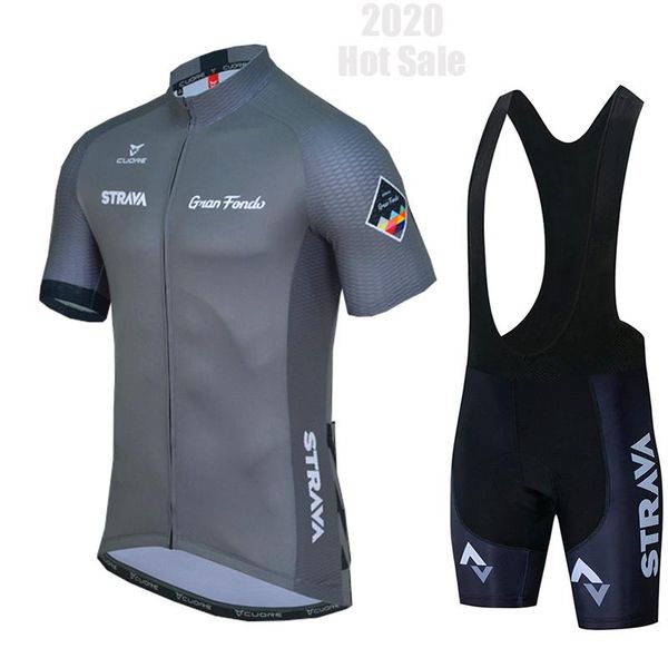 

racing sets 2021 strava black cycling jersey 19d bib set mtb uniform bike clothing quick dry bicycle wear clothes mens short maillot culotte, Black;blue