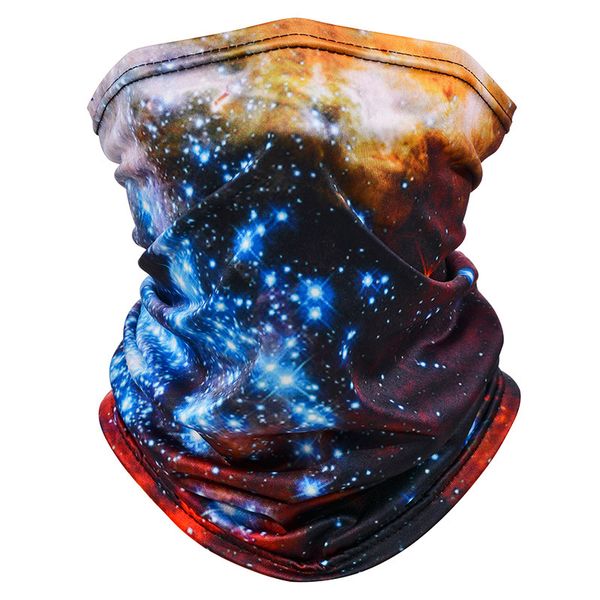 

breathable summer ice silk scarf sunscreen headgear starry sky riding mask face protection
