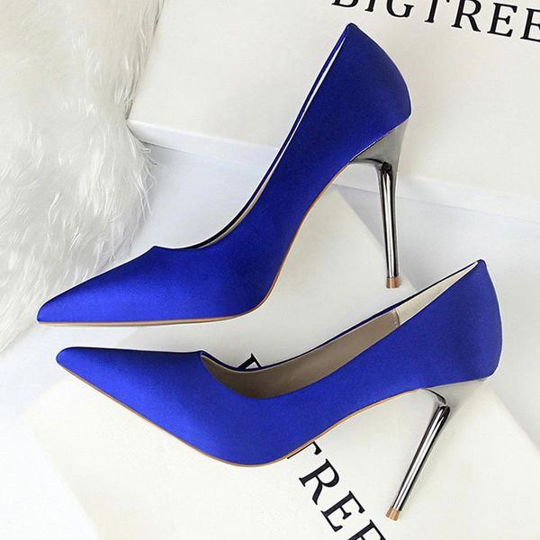 

dress shoes siddons plus size 34-43 woman pumps silk women heels spring stiletto wedding 11 colour sexy, Black